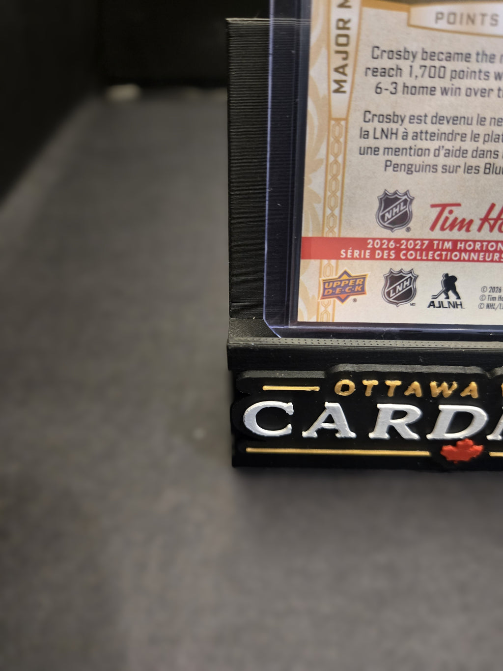 2026-27 Upper Deck Tim Hortons Sidney Crosby Major Milestones MM-SC Penguins 1:12000 Packs