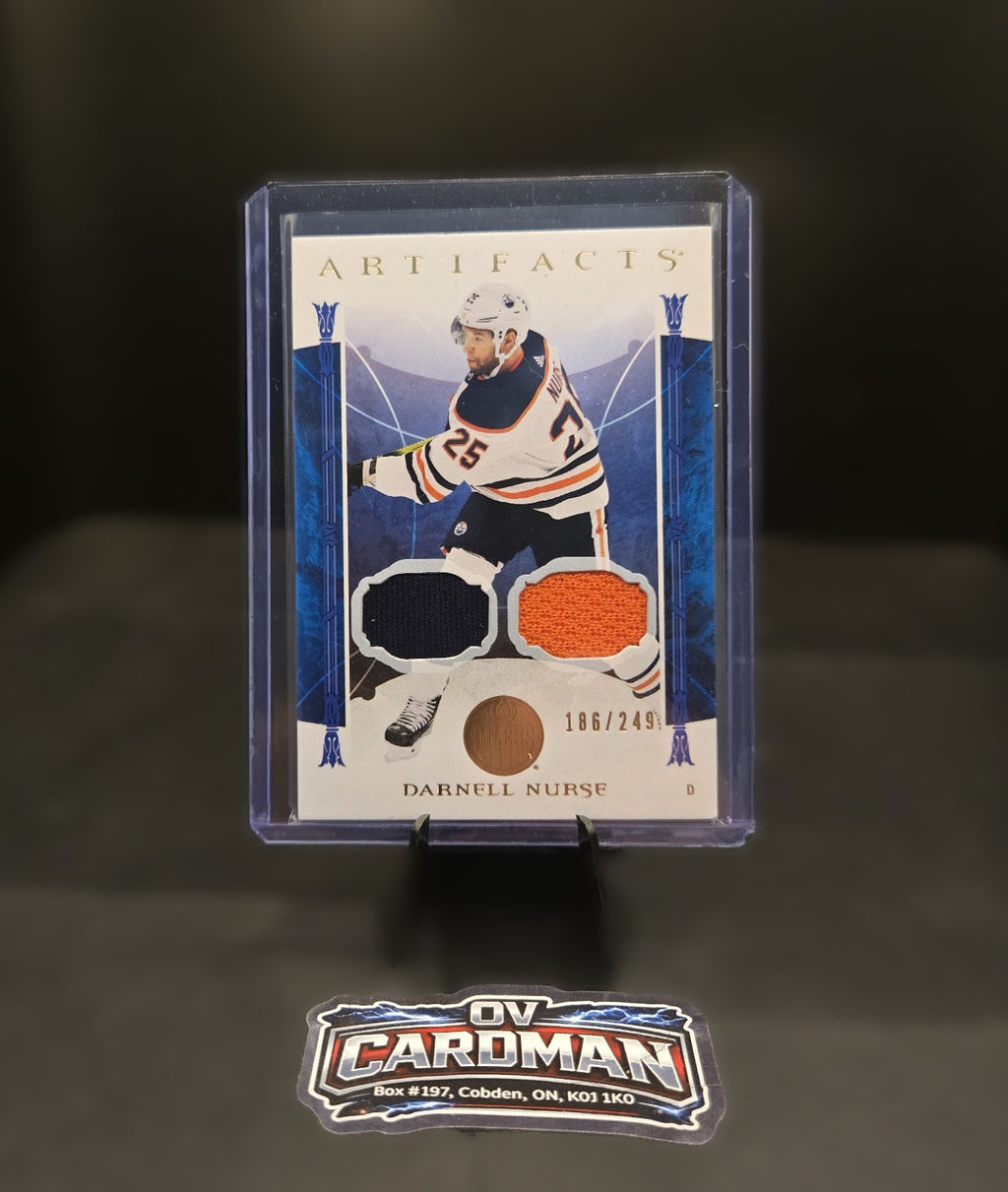 2022-23 Upper Deck Artifacts Darnell Nurse Dual Materials #186/249 Oilers