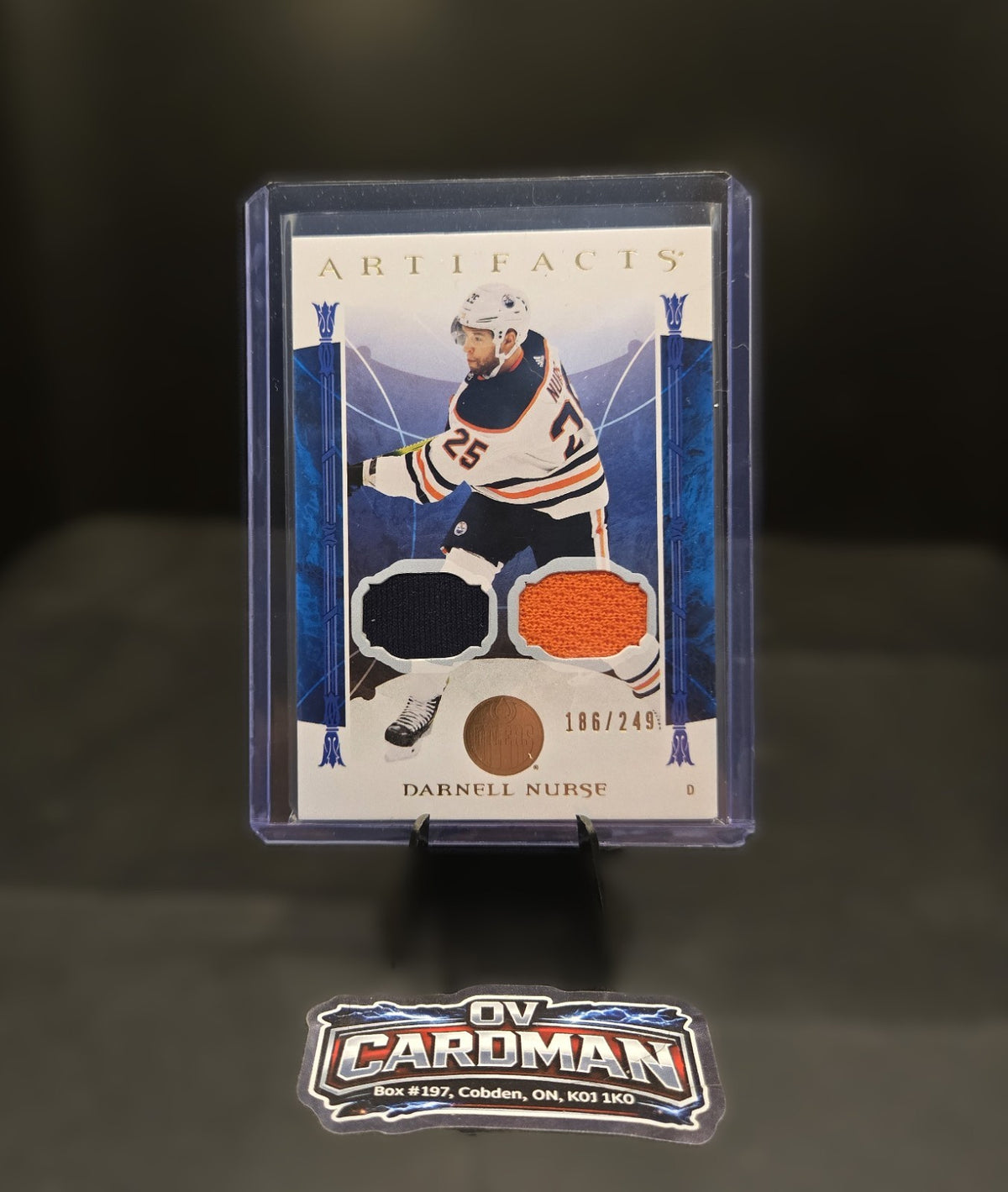 2022-23 Upper Deck Artifacts Darnell Nurse Dual Materials #186/249 Oilers