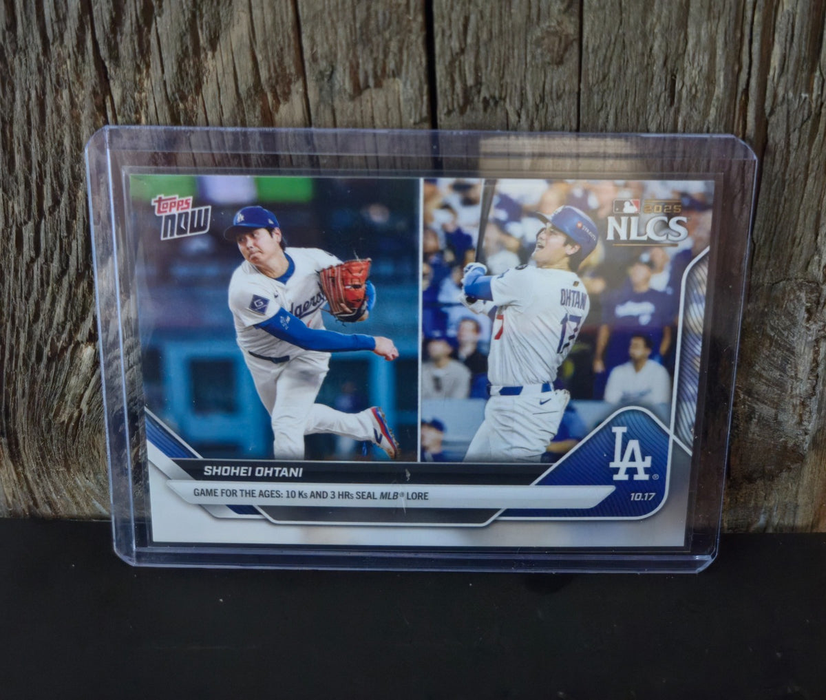 Shohei Ohtani - 2025 MLB Topps NOW® - Card 884 10 SO and 3 HR Card NLCS