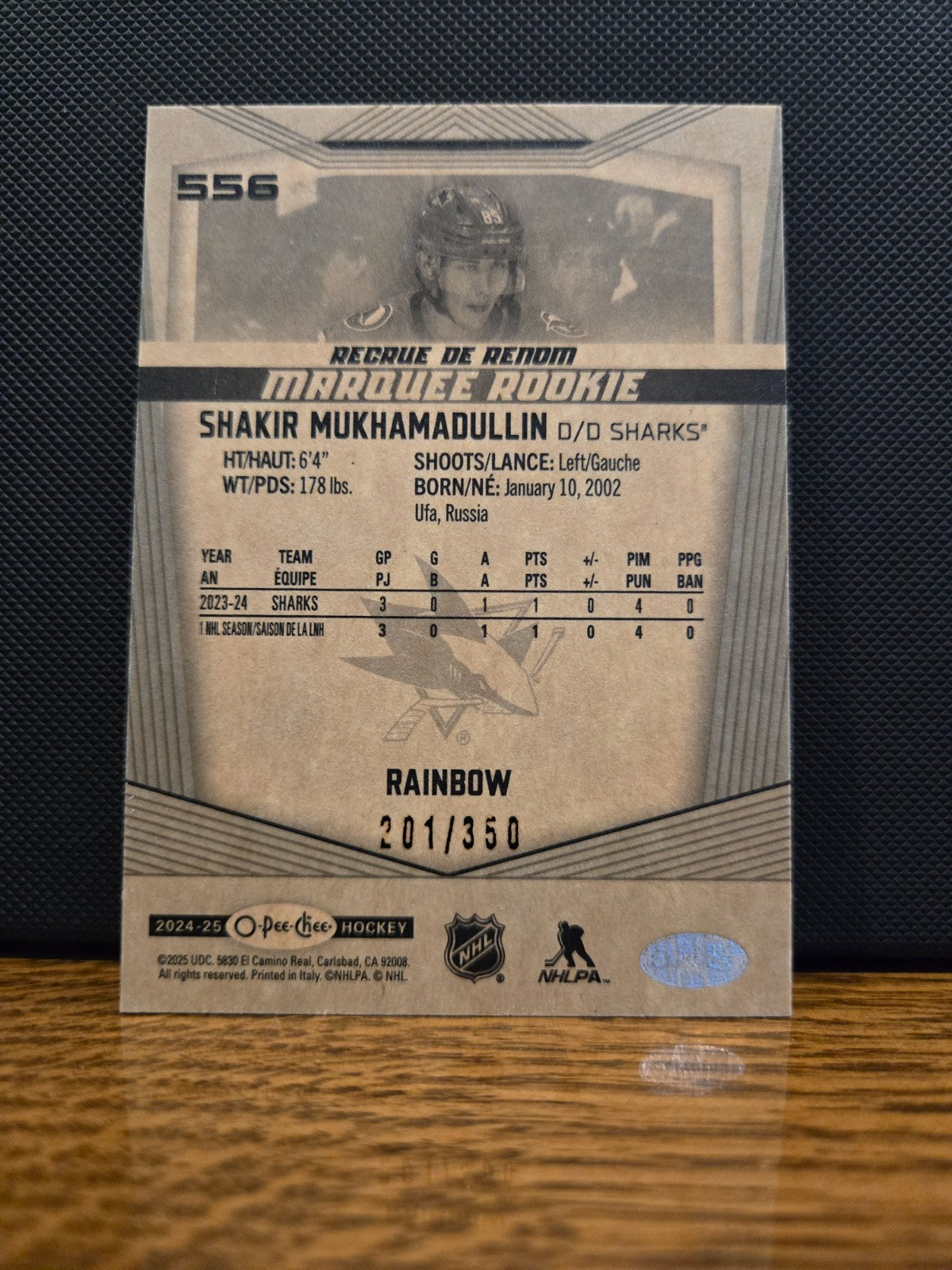 Shakir Mukhamadullin Marquee Rookie Rainbow /350 – 2023-24 O-Pee-Chee