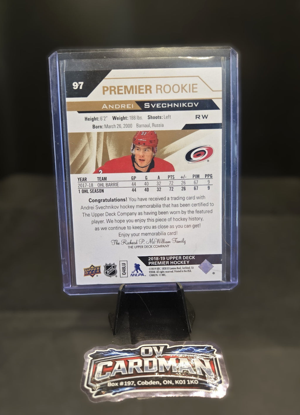Andrei Svechnikov Young Guns, Jersey & Allure Flash Lot – Carolina Hurricanes