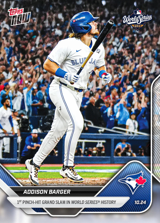 Addison Barger - 2025 MLB Topps NOW® - Card 897 - 1st Pinch Hit GS in WS 