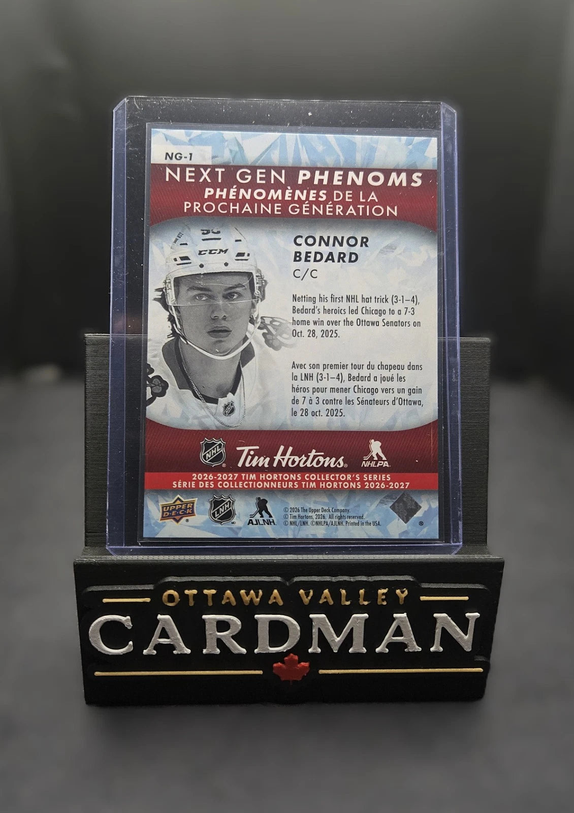 2026-27 Upper Deck Tim Hortons Connor Bedard Next Gen Phenoms NG-1