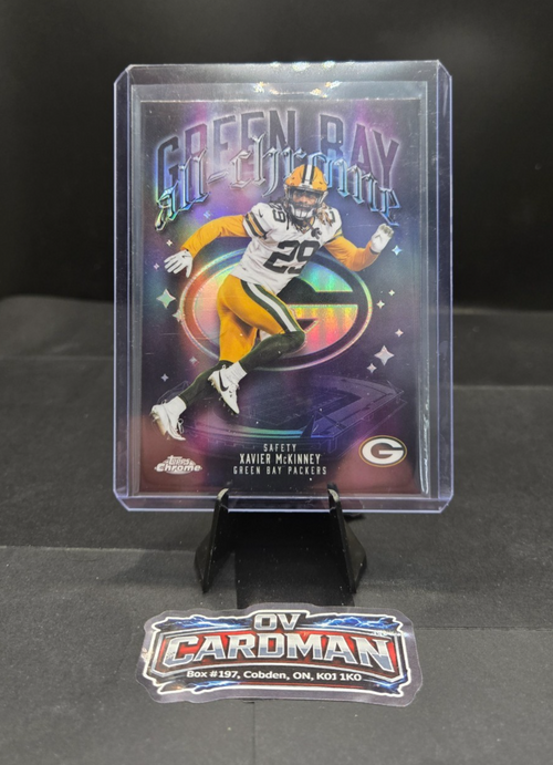 2025 Topps Chrome – All-Chrome Insert – Xavier McKinney Refractor – GB Packers