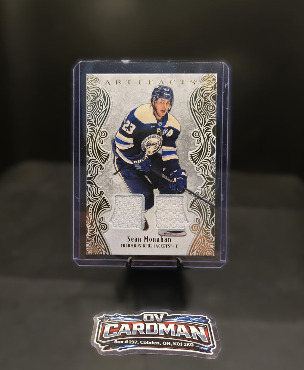 2025-26 Upper Deck Artifacts Gold Material Sean Monahan /239  Blue Jackets