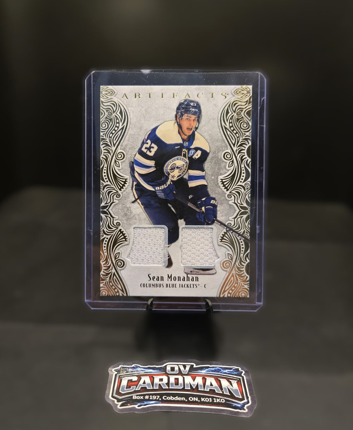 2025-26 Upper Deck Artifacts Gold Material Sean Monahan /239  Blue Jackets