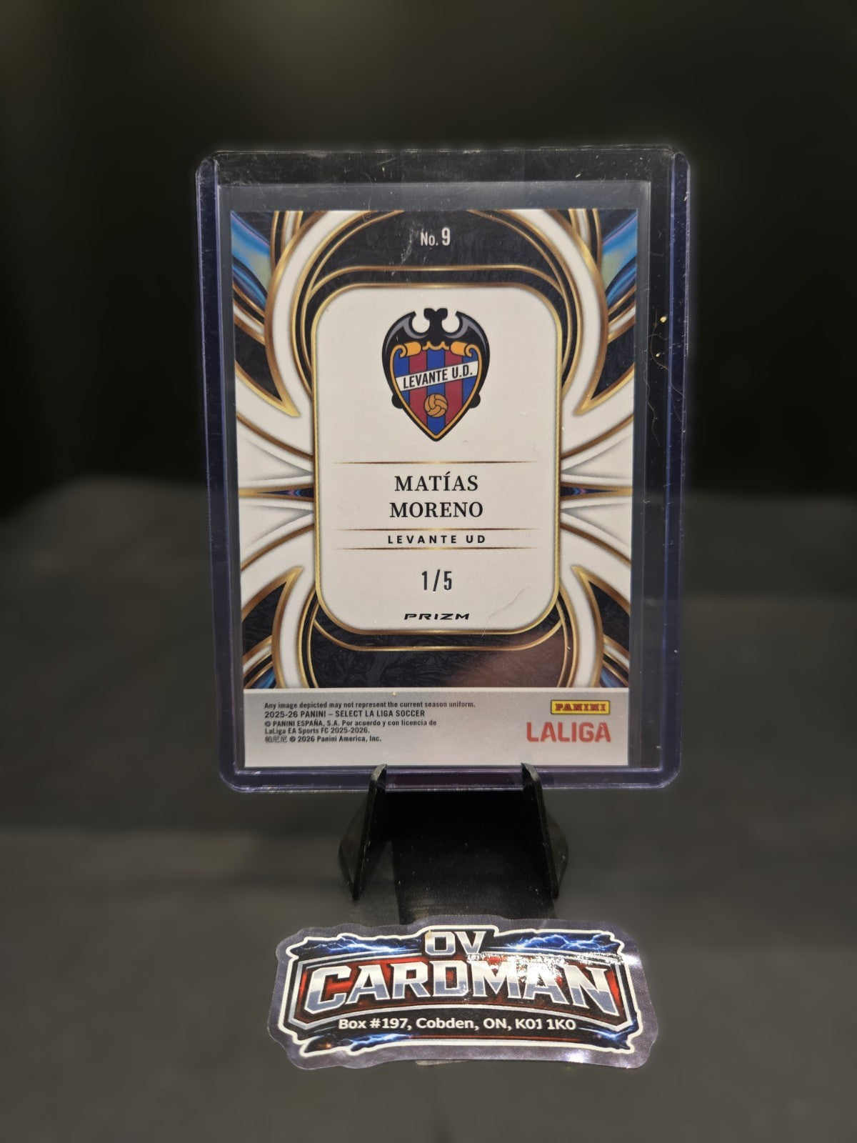 2025-26 Panini Select La Liga Equalizers – Matías Moreno Green Prizm /5