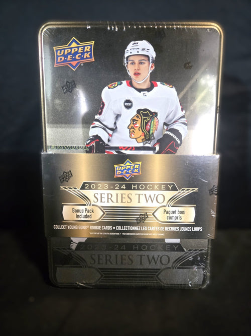 2023-24 Upper Deck Series 2 Hockey Sealed Tin - Connor Bedard Young Guns Inside?