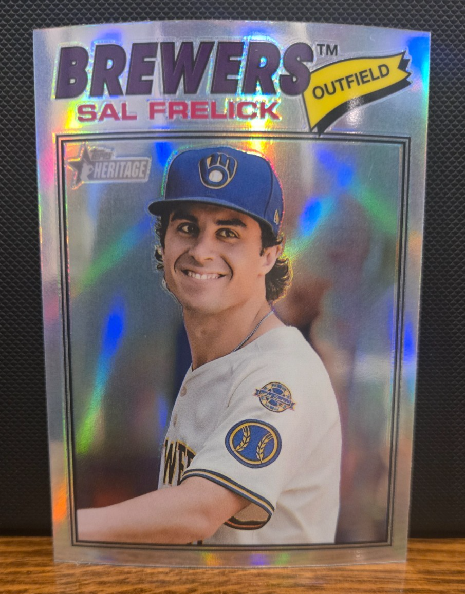Topps Heritage 2026 – Chrome Refractor – Sal Frelick #195 Milwaukee Brewers