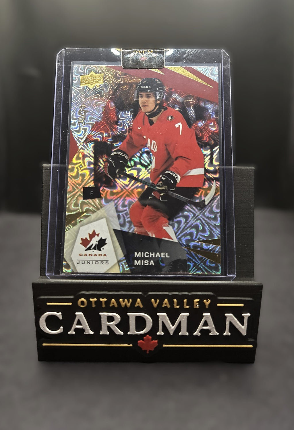 2026 Upper Deck Team Canada Juniors Michael Misa Gold Foil #5 Sharks /35