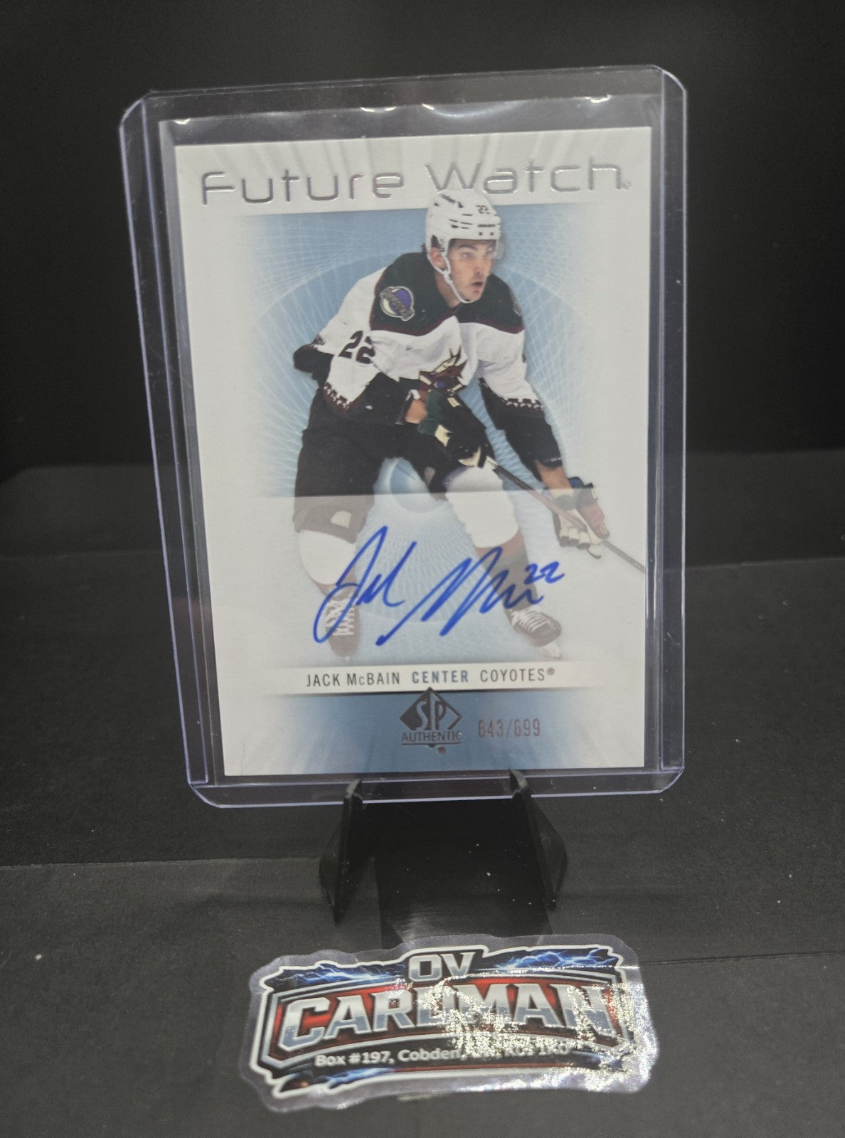 2022-23 Upper Deck SP Authentic – Future Watch Auto – Jack McBain RC /699 – Utah