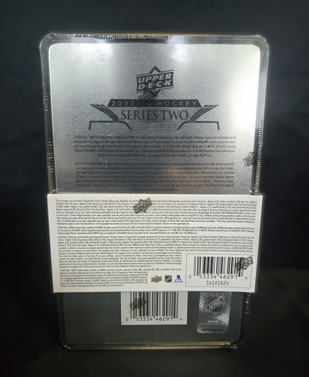 2023-24 Upper Deck Series 2 Hockey Sealed Tin - Connor Bedard Young Guns Inside?