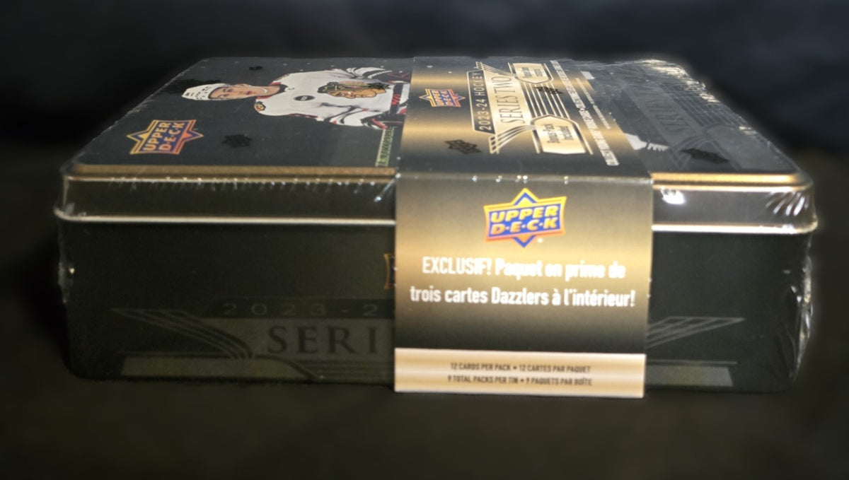 2023-24 Upper Deck Series 2 Hockey Sealed Tin - Connor Bedard Young Guns Inside?