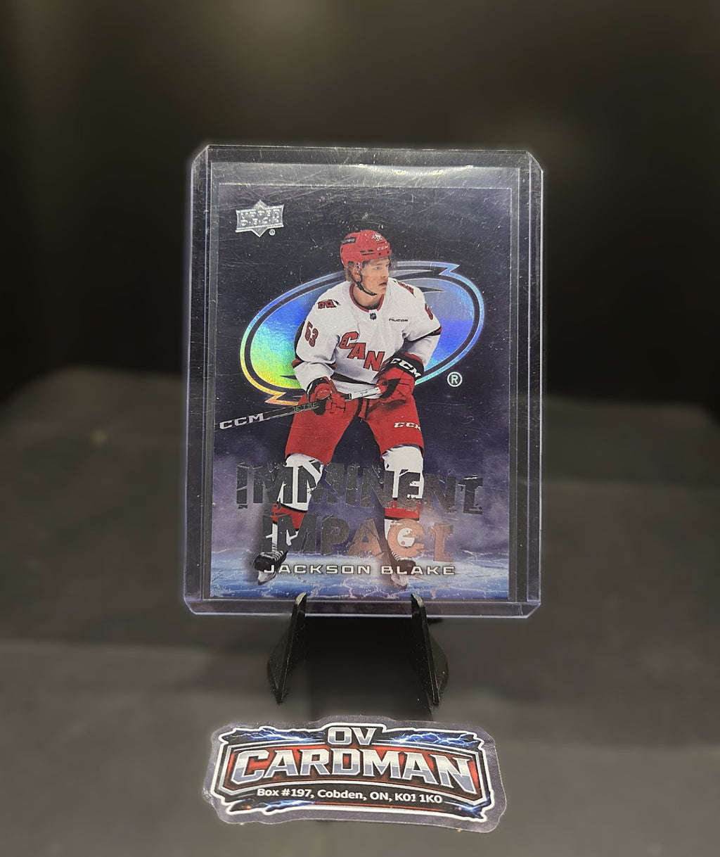 2024-25 Upper Deck Series 2 Jackson Blake Young Guns RC + Ice Emerald Green + II