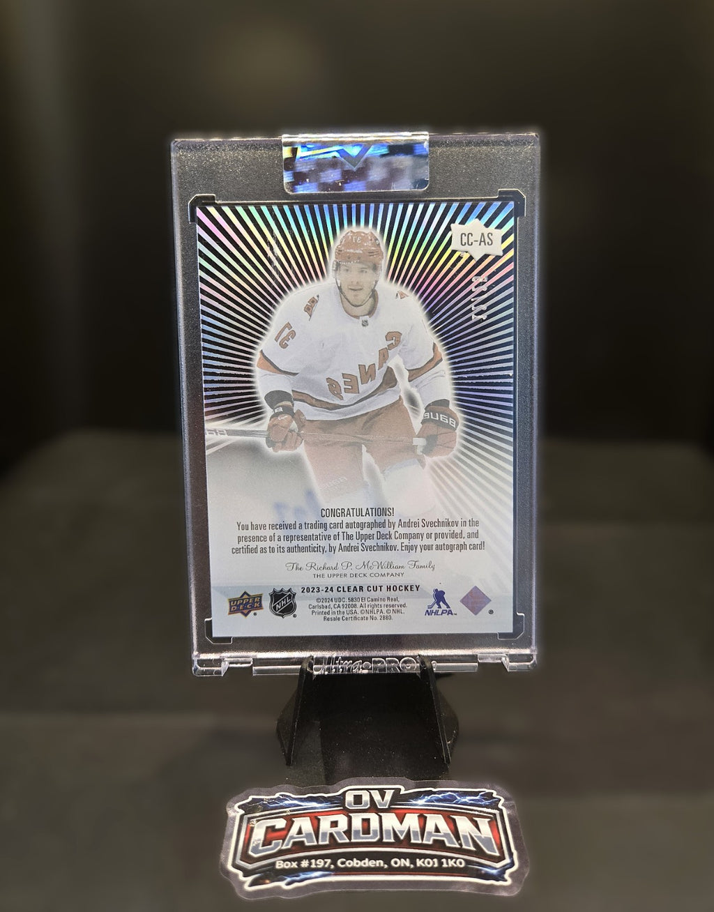 Andrei Svechnikov 2018-19 Young Guns RC, Clear Cut Auto Lot –Carolina Hurricanes