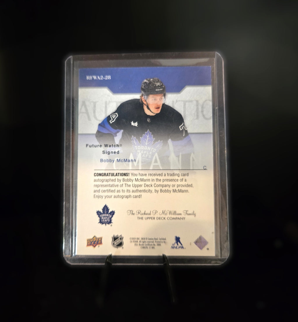 2023-24 Upper Deck Bobby McMann Young Guns + 2024-25 SPA Future Watch Auto /399