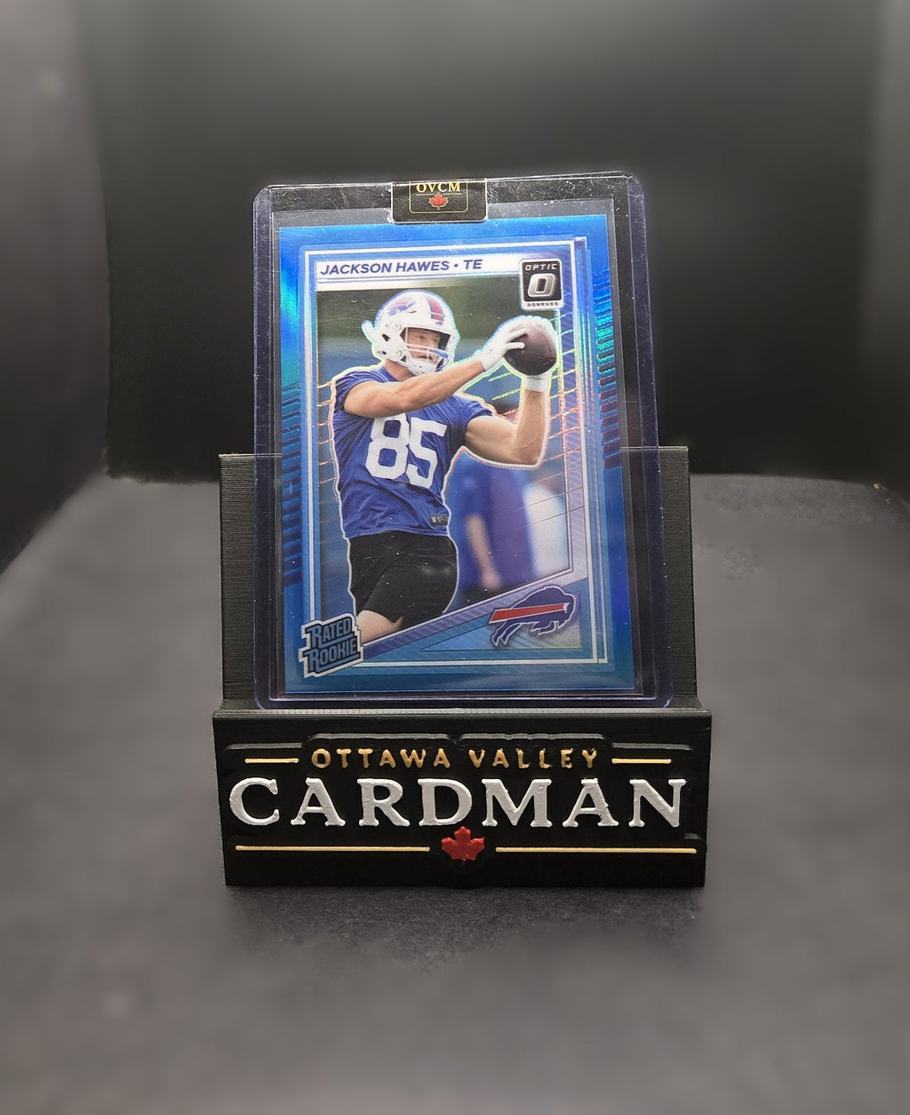 2025 Donruss Optic Jackson Hawes Blue Prizm RC /399 #224 Buffalo Bills