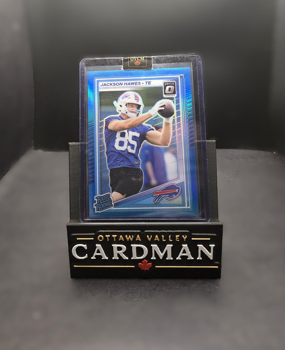 2025 Donruss Optic Jackson Hawes Blue Prizm RC /399 #224 Buffalo Bills