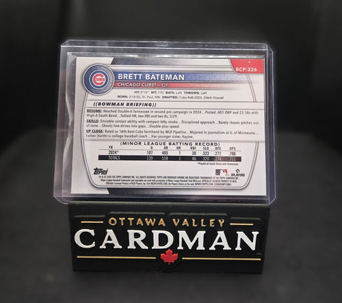 2025 Bowman Chrome Brett Bateman Pink Geometric 058/299 1st Bowman RC BlueJays