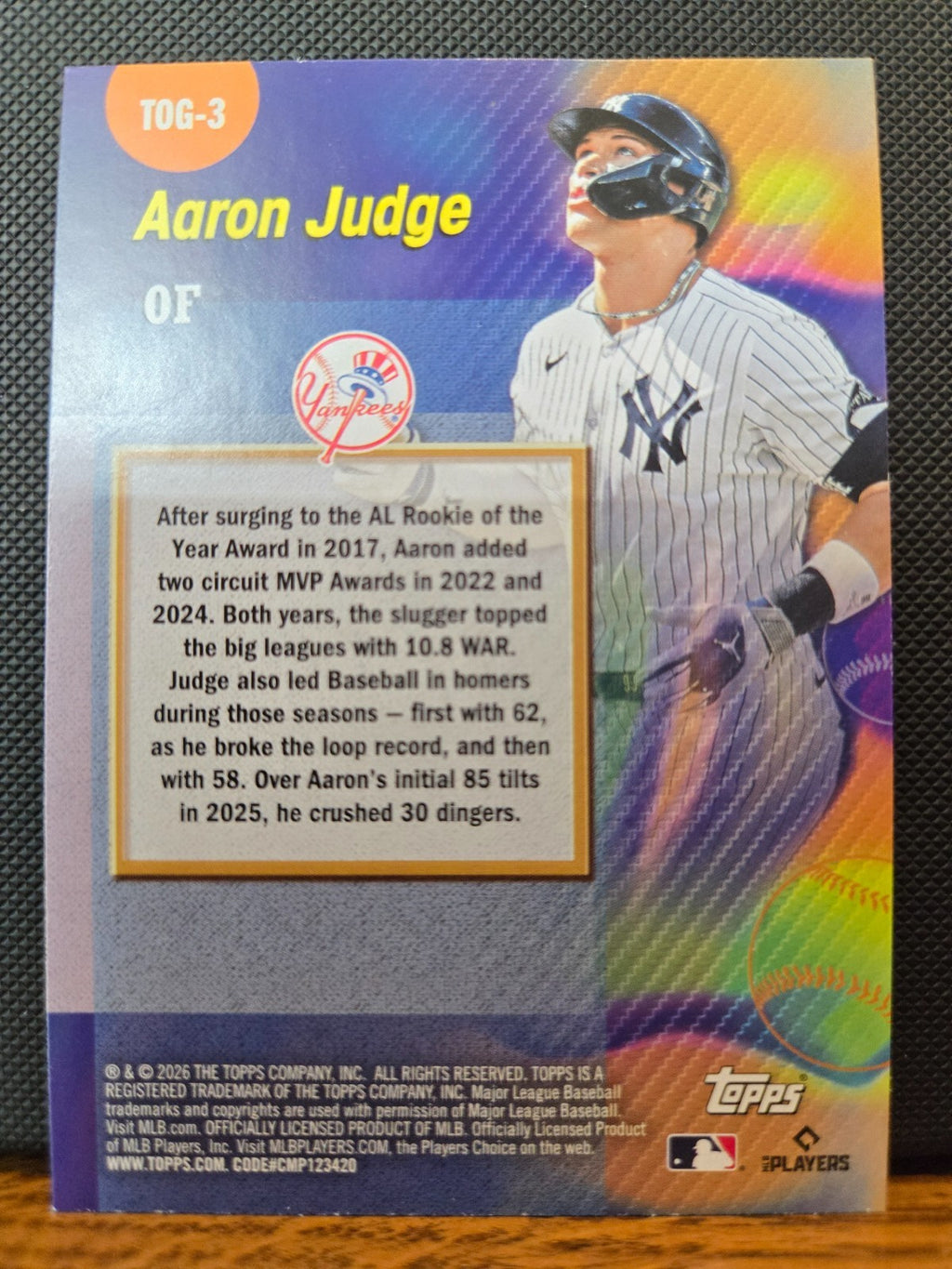 2026 Topps Series 1 Baseball - Titans of the Game Insert Cards - YOU PICK