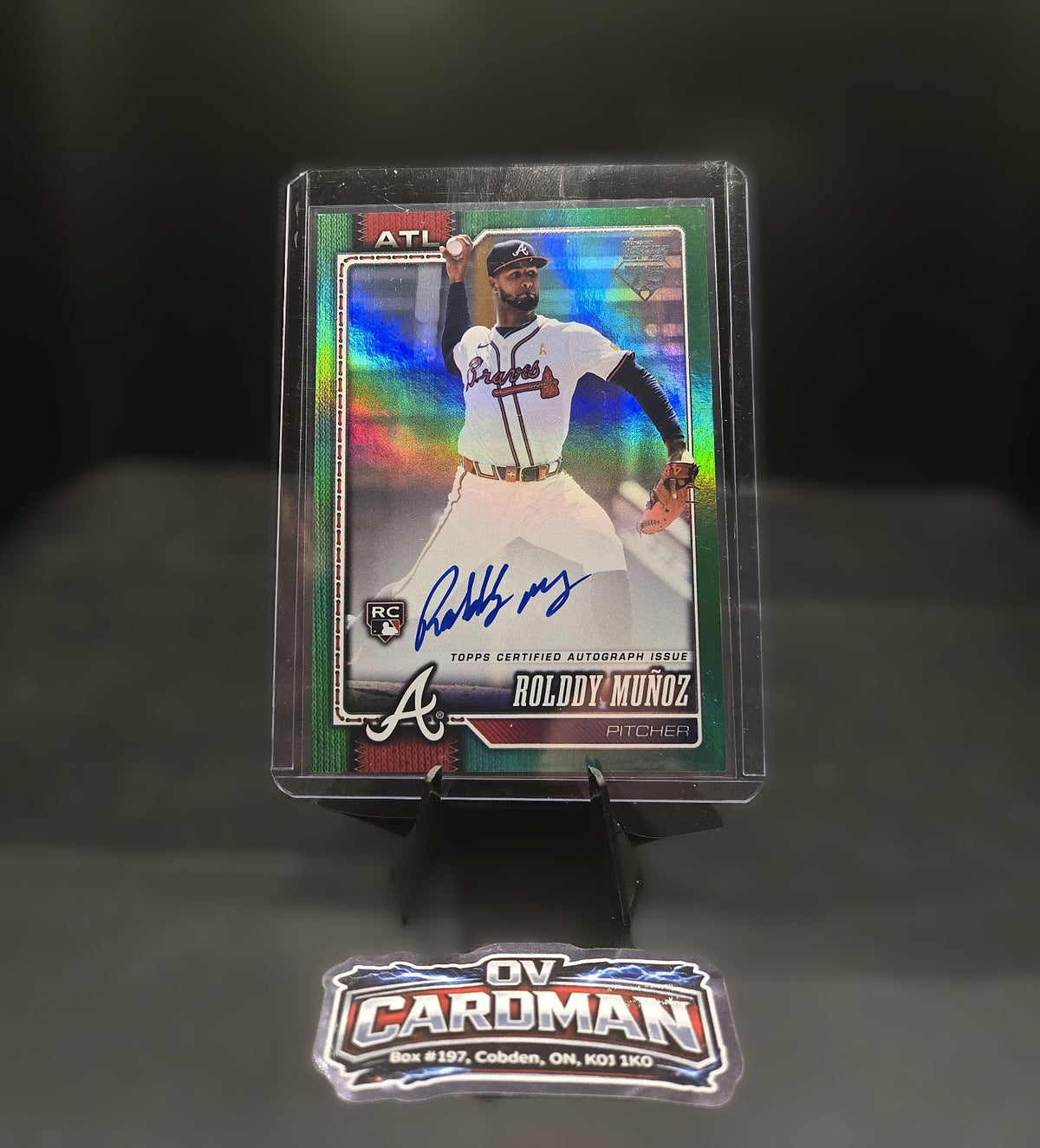 2026 Topps Baseball Rolddy Muñoz Green Auto RC /99 - Atlanta Braves