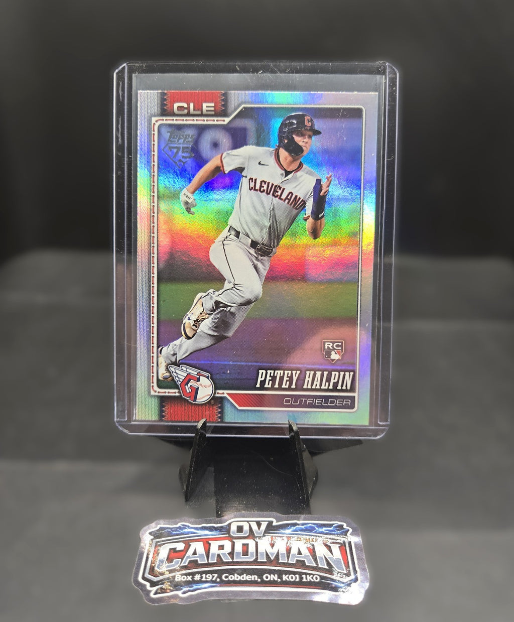 2026 Topps Baseball Petey Halpin Rookie Card Cleveland Guardians #668 Refractor