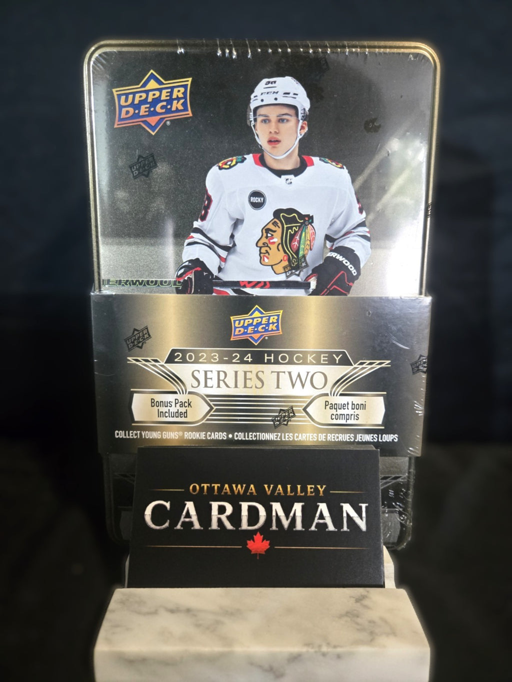 2023-24 Upper Deck Series 2 Hockey Sealed Tin - Connor Bedard Young Guns Inside?