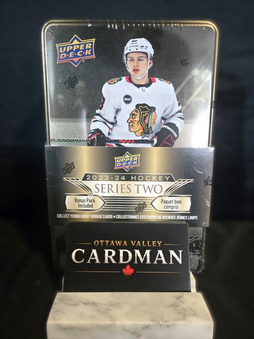 2023-24 Upper Deck Series 2 Hockey Sealed Tin - Connor Bedard Young Guns Inside?