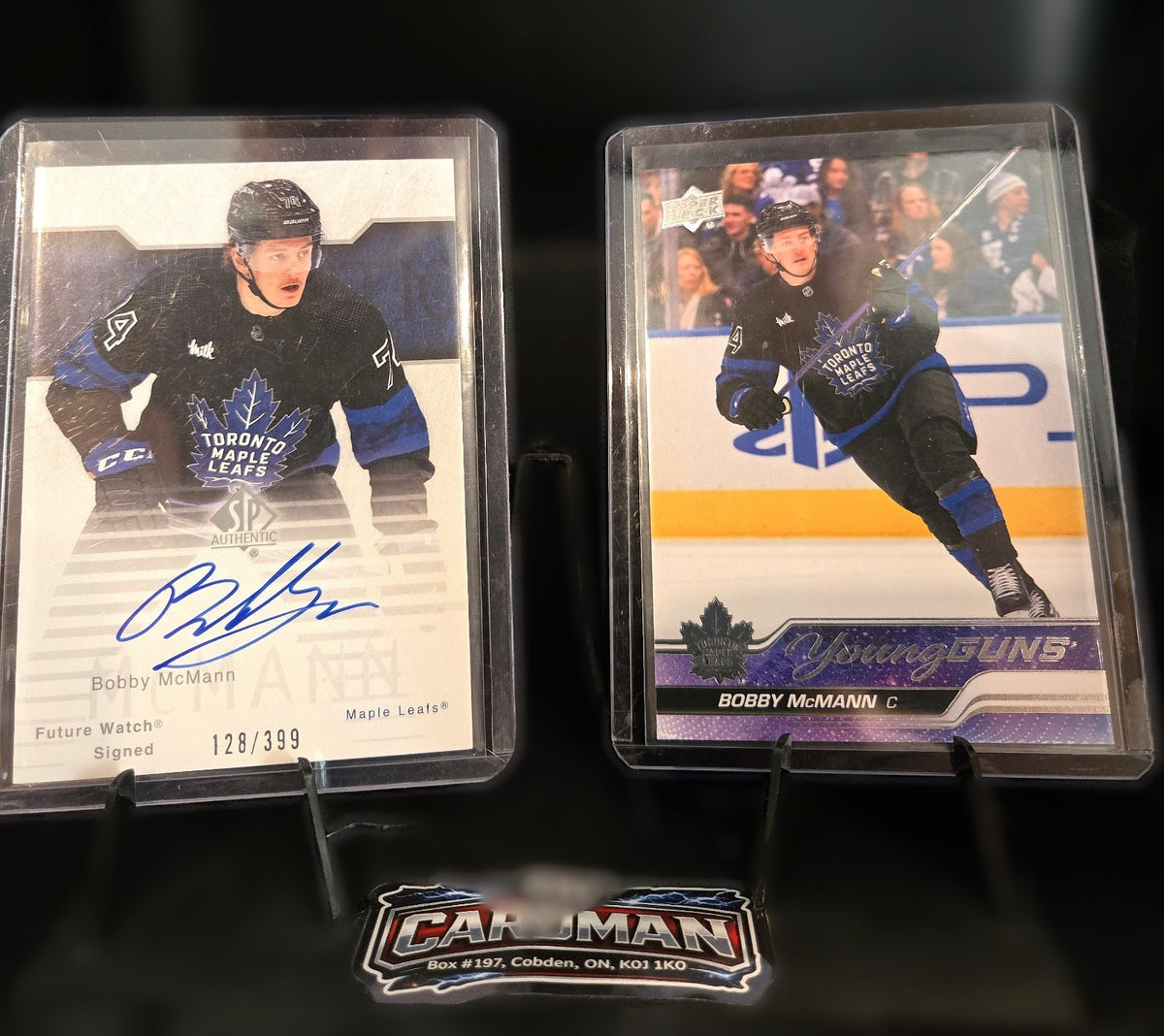 2023-24 Upper Deck Bobby McMann Young Guns + 2024-25 SPA Future Watch Auto /399