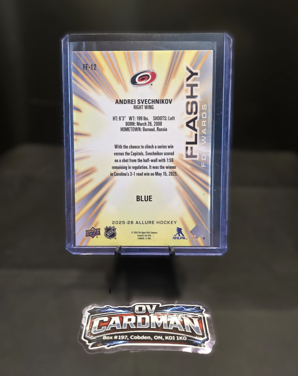 Andrei Svechnikov Young Guns, Jersey & Allure Flash Lot – Carolina Hurricanes