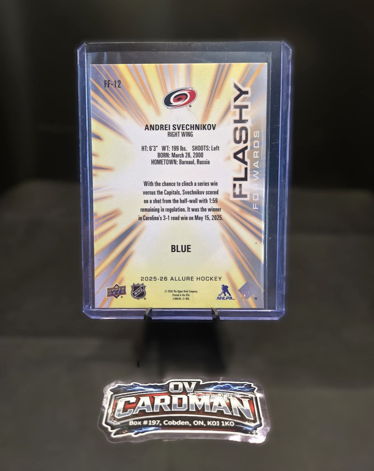 Andrei Svechnikov Young Guns, Jersey & Allure Flash Lot – Carolina Hurricanes