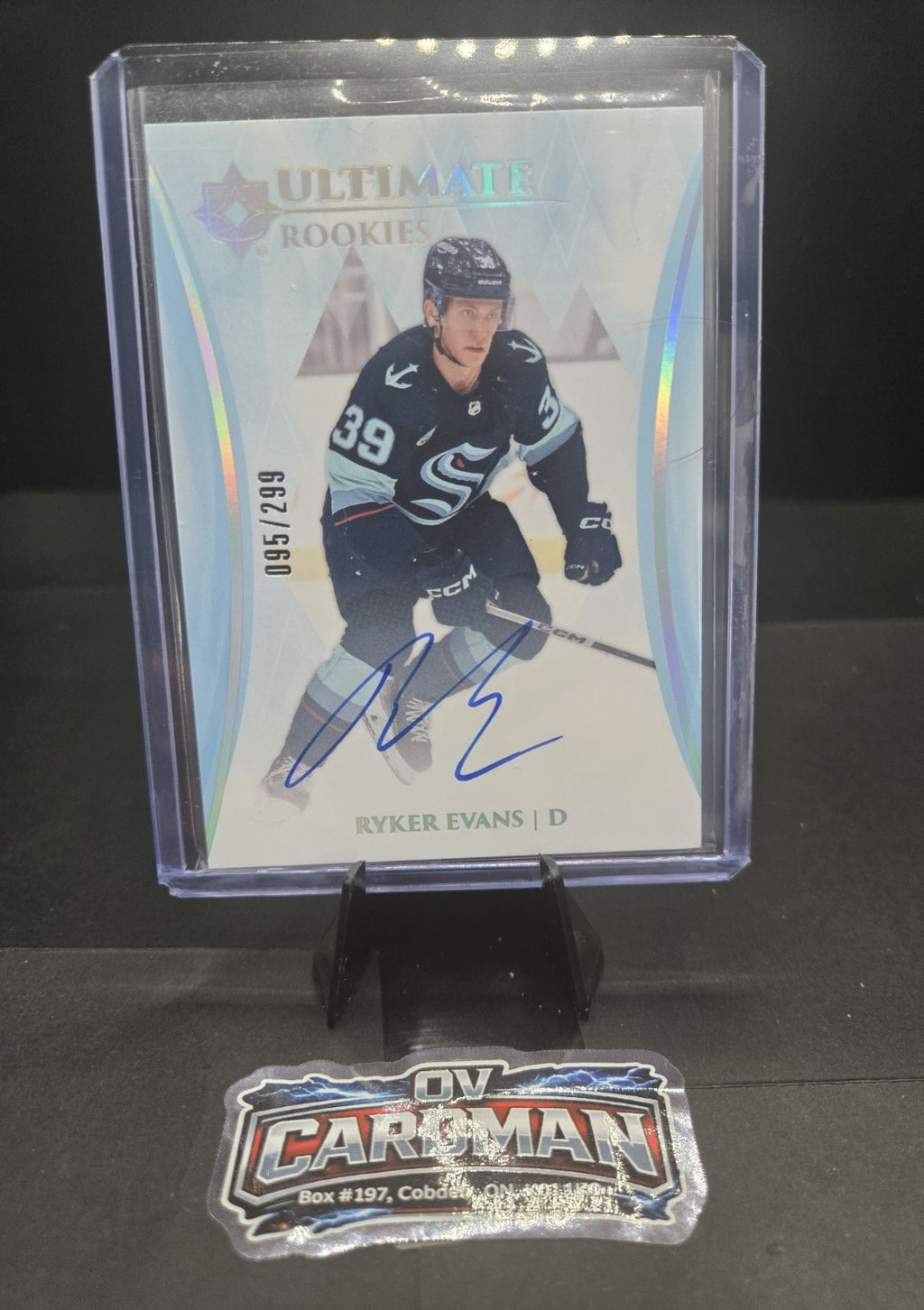 Upper Deck Ultimate Collection 2023-24 – Ultimate Rookies Auto – Ryker Evans RC