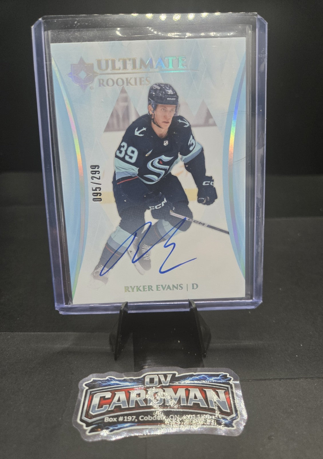 Upper Deck Ultimate Collection 2023-24 – Ultimate Rookies Auto – Ryker Evans RC