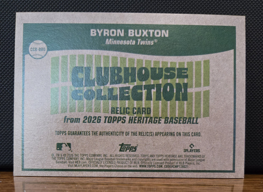 2026 Topps Heritage Byron Buxton Clubhouse Collection Card #CCR-BBU