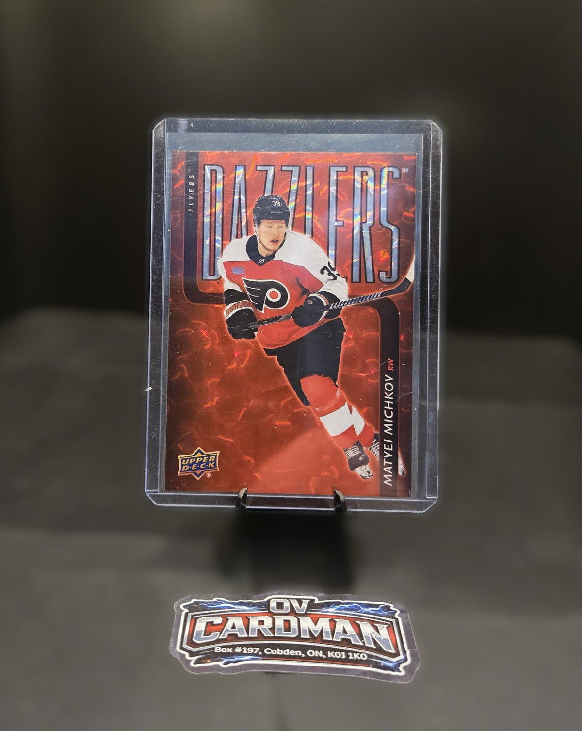 2025-26 Upper Deck Dazzlers Red Matvei Michkov DZ-92 Philadelphia Flyers