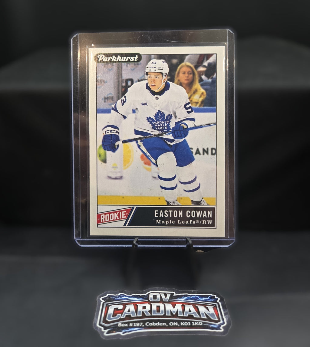 2025-26 Upper Deck Easton Cowan Star Rookies & Parkhurst RC Lot | Maple Leafs