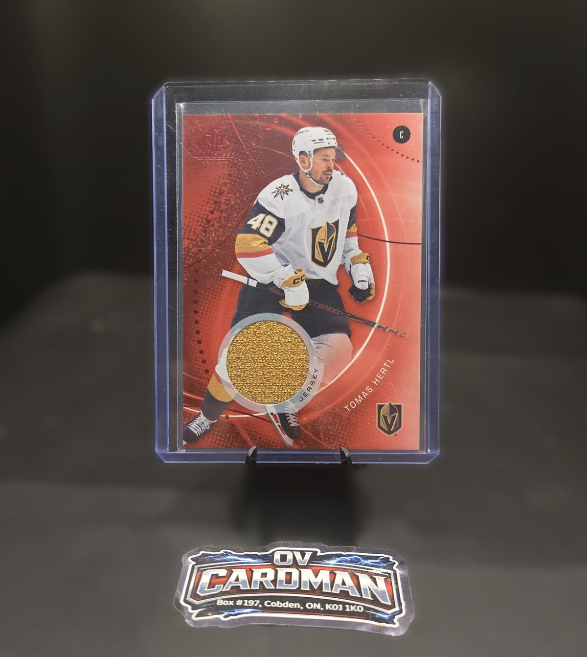 2025-26 Upper Deck SP Game Used - Tomas Hertl Red Jersey Relic Golden Knights