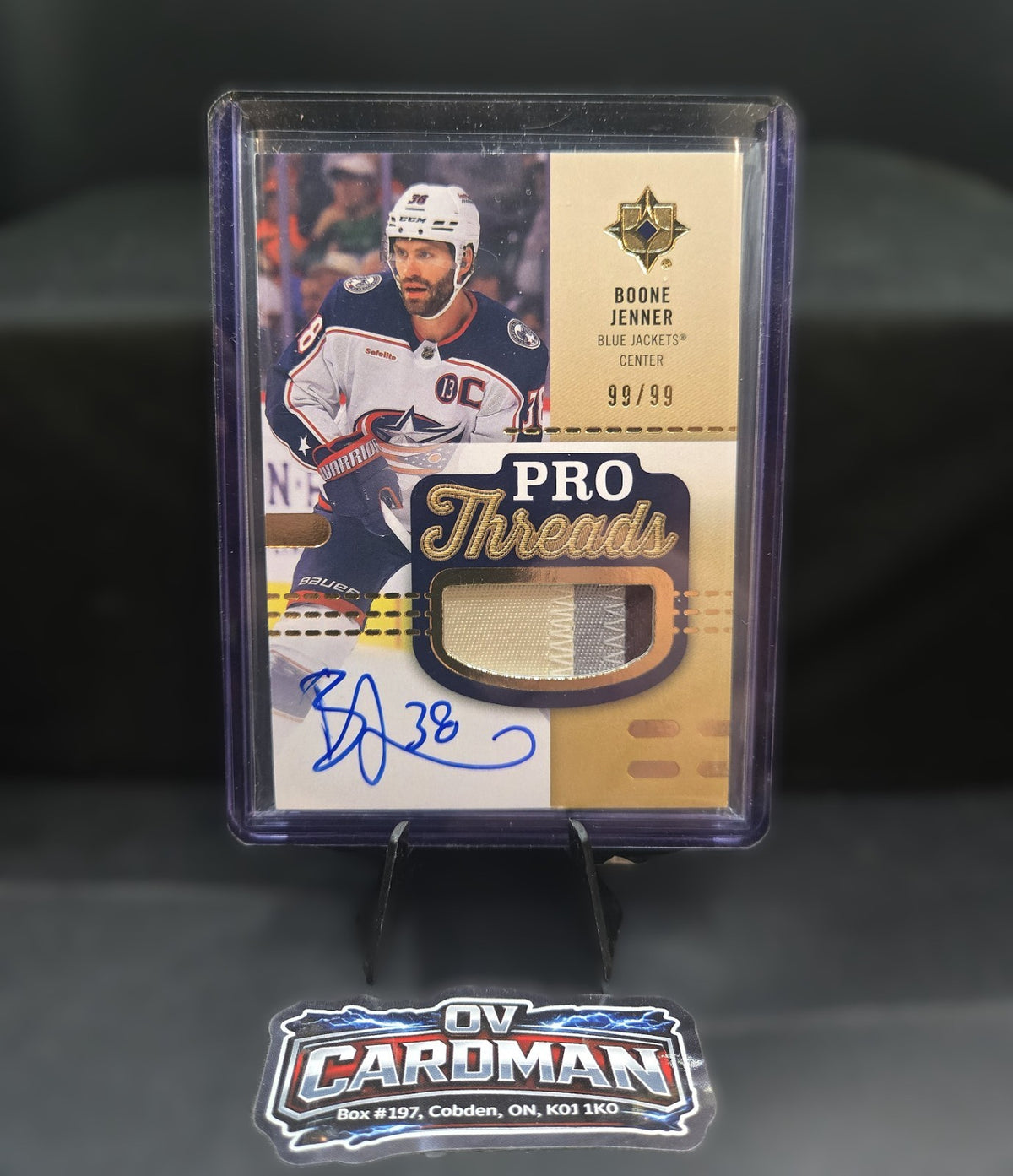 2025-26 Upper Deck Ultimate Collection Boone Jenner Pro Threads Auto GUPatch /99