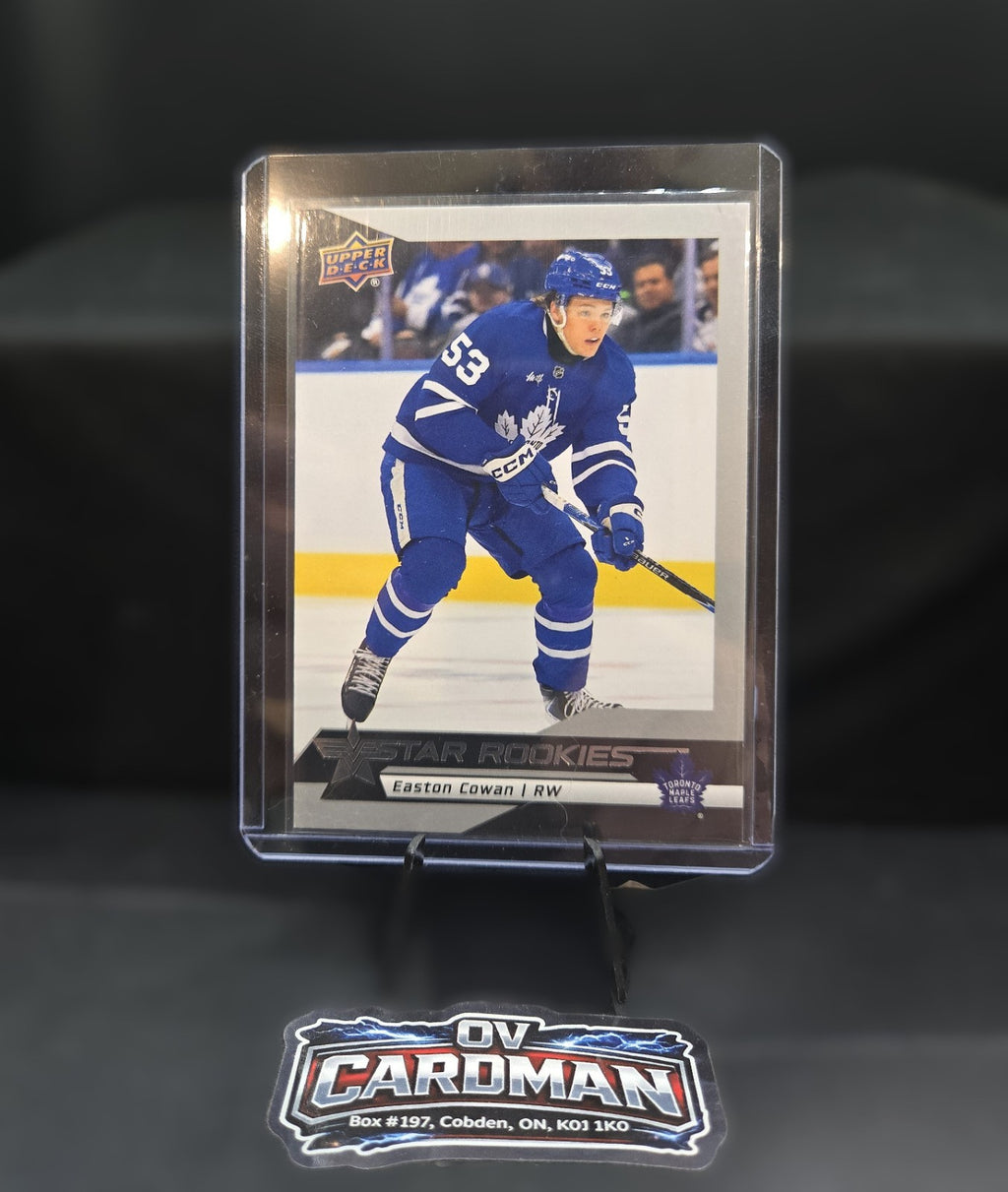 2025-26 Upper Deck Easton Cowan Star Rookies & Parkhurst RC Lot | Maple Leafs