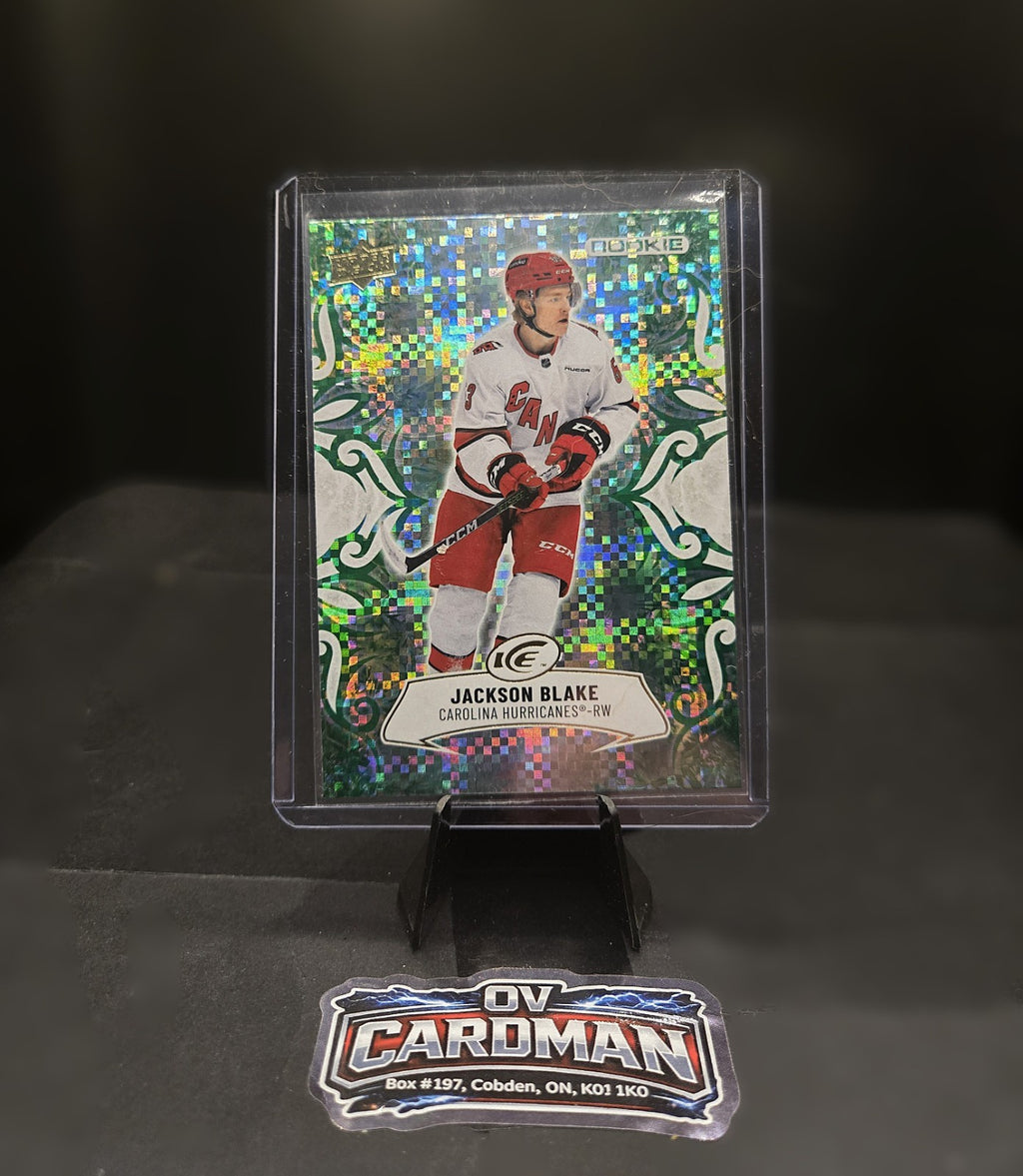 2024-25 Upper Deck Series 2 Jackson Blake Young Guns RC + Ice Emerald Green + II