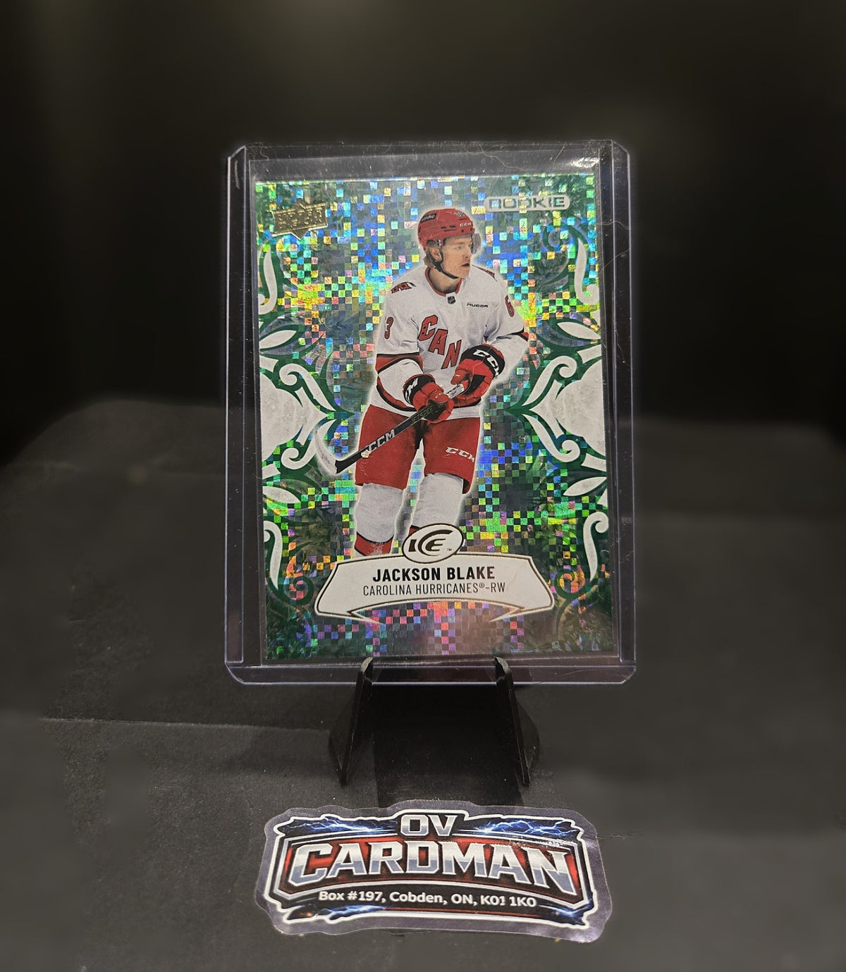 2024-25 Upper Deck Series 2 Jackson Blake Young Guns RC + Ice Emerald Green + II