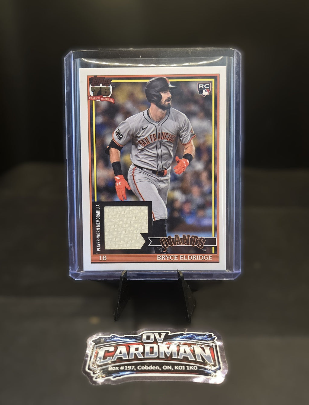 2026 Topps Baseball Bryce Eldridge Rookie Relic RC San Francisco Giants #91R2-BE