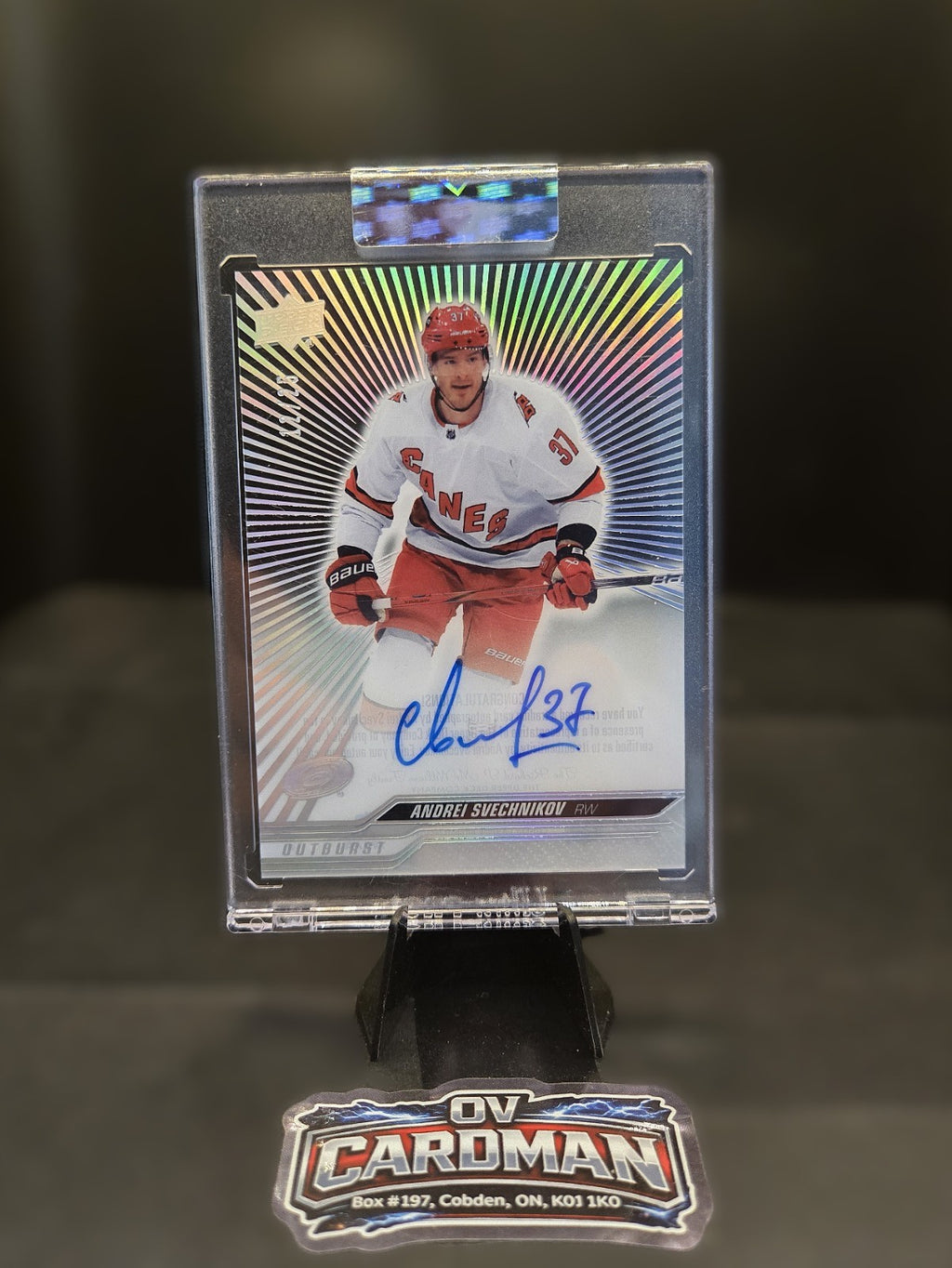 Andrei Svechnikov 2018-19 Young Guns RC, Clear Cut Auto Lot –Carolina Hurricanes