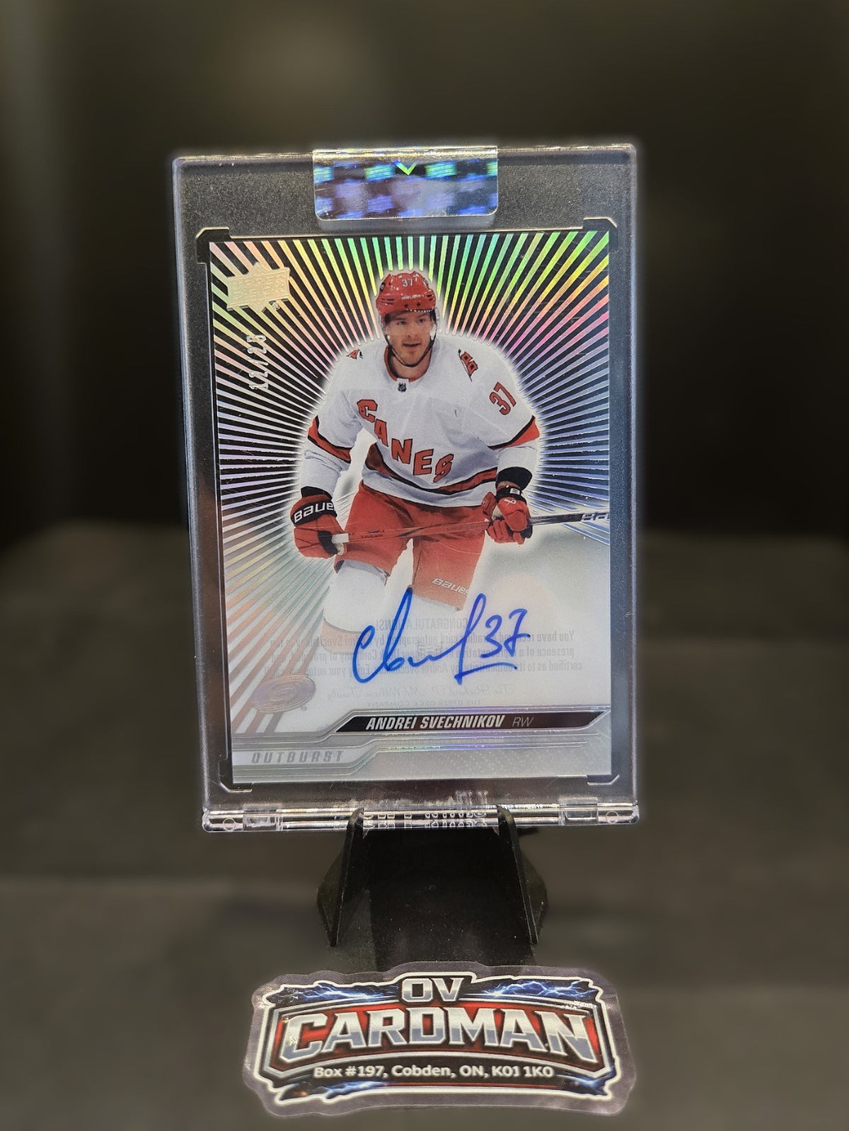 Andrei Svechnikov 2018-19 Young Guns RC, Clear Cut Auto Lot –Carolina Hurricanes