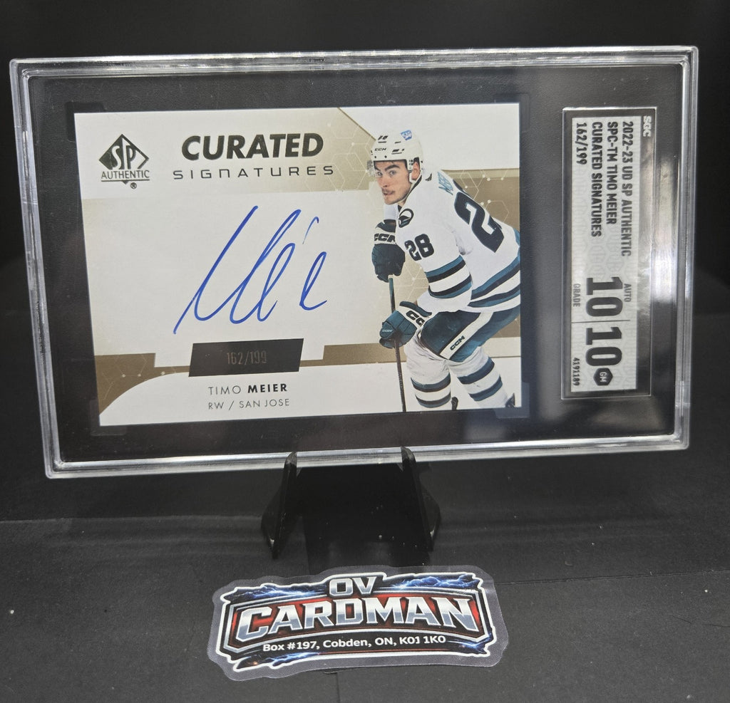 2022-23 SP Authentic – Curated Signatures – Timo Meier Auto /199 – SGC 10/10