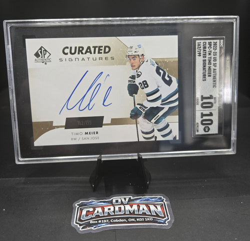 2022-23 SP Authentic – Curated Signatures – Timo Meier Auto /199 – SGC 10/10