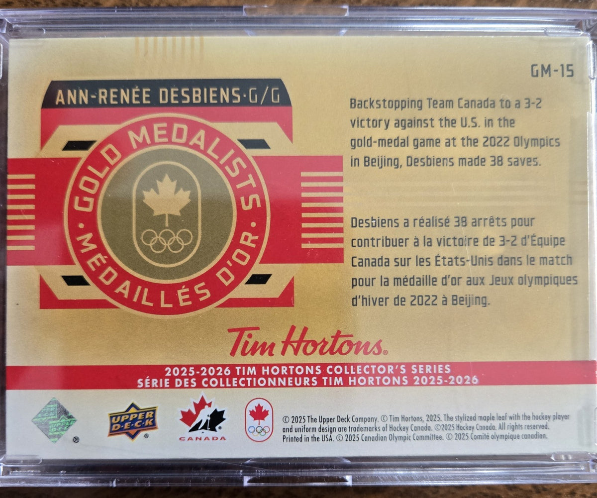 TEAM CANADA (2026) Tim Hortons GOLD MEDALISTS SET